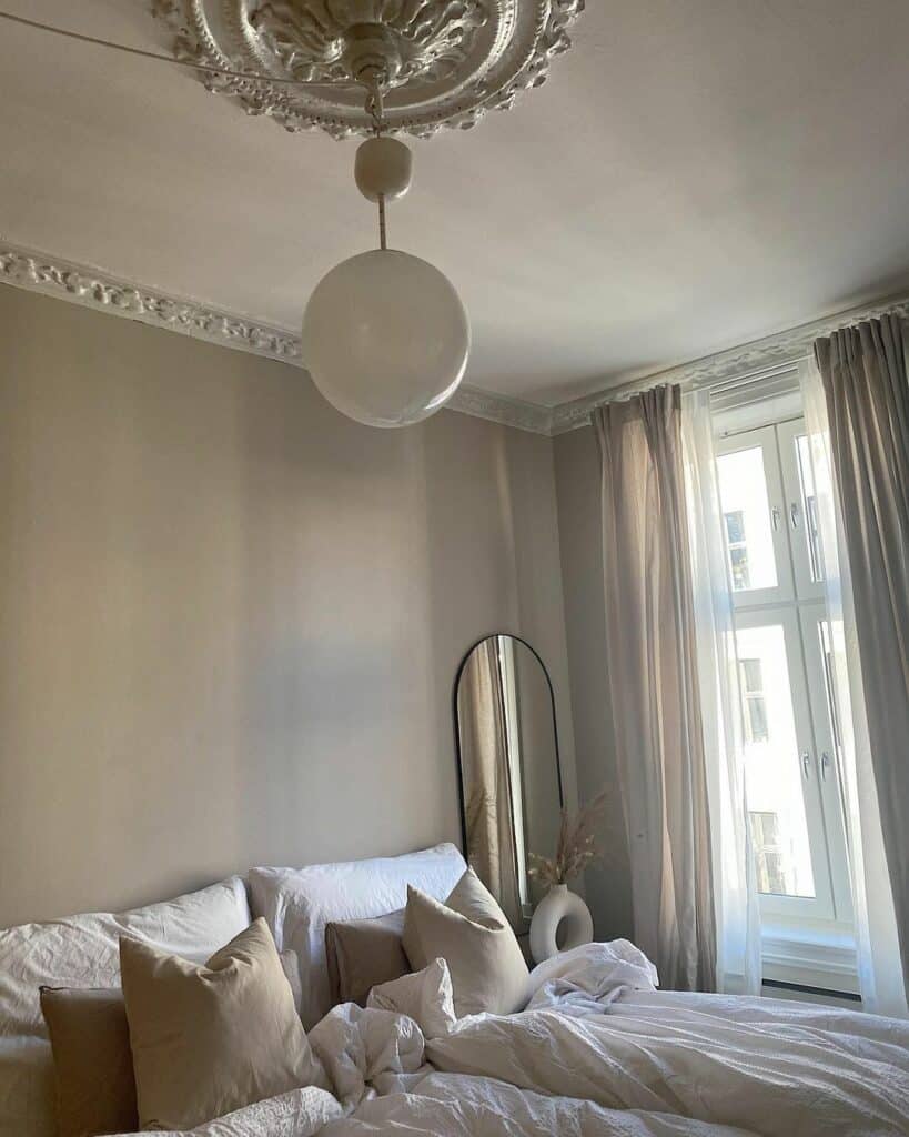 Decorative Bedroom Ceiling Trim With Rosette