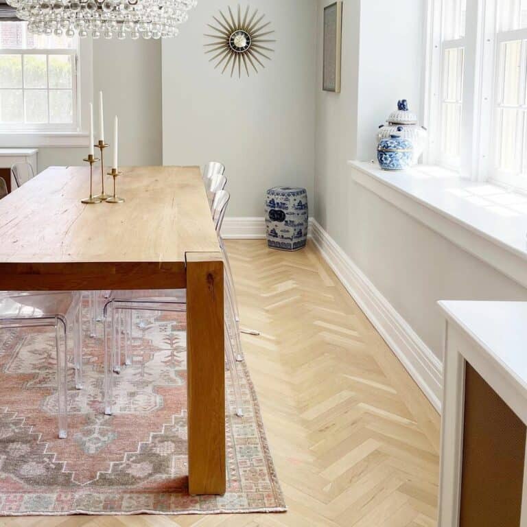 Dining Room With Vintage Rug