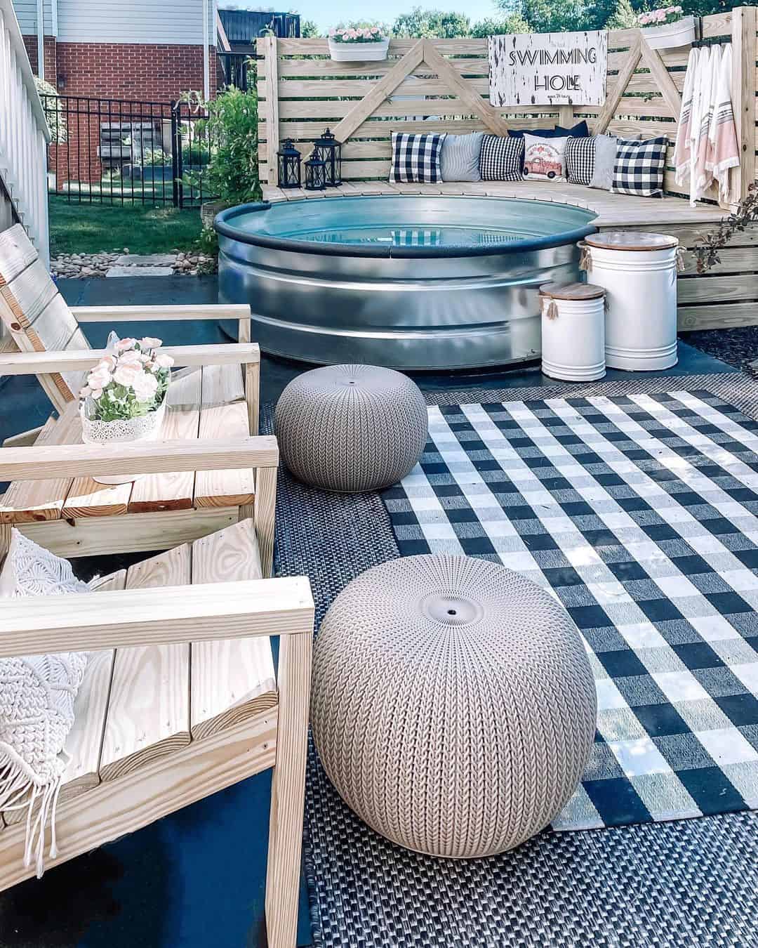 Doorway Seating With Stock Tank Pool Soul & Lane