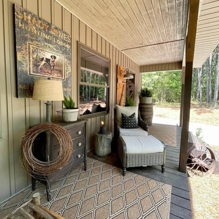Downhome Country Front Porch Decoration