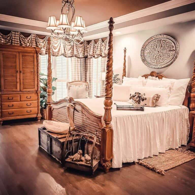 Dreamy and Romantic Farmhouse Master Bedroom