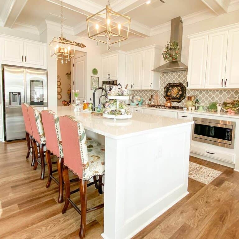 Elegant Kitchen With Oak Flooring