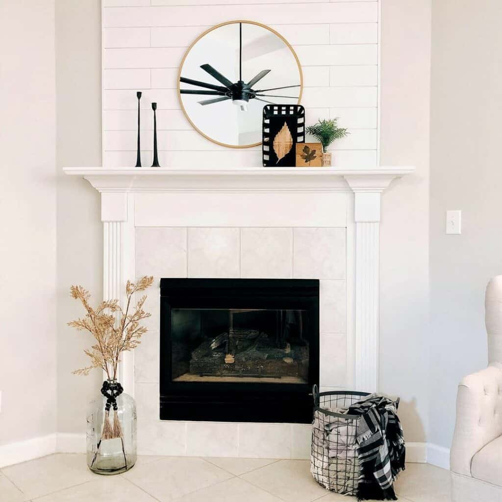 Elegant White Fireplace