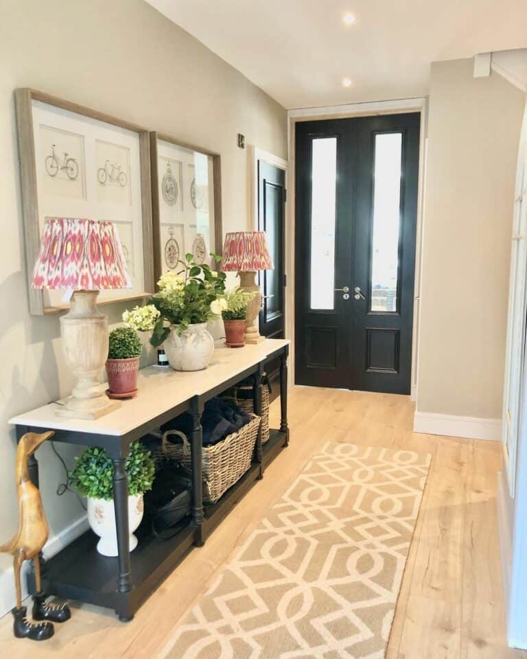 Entryway With Pops of Color