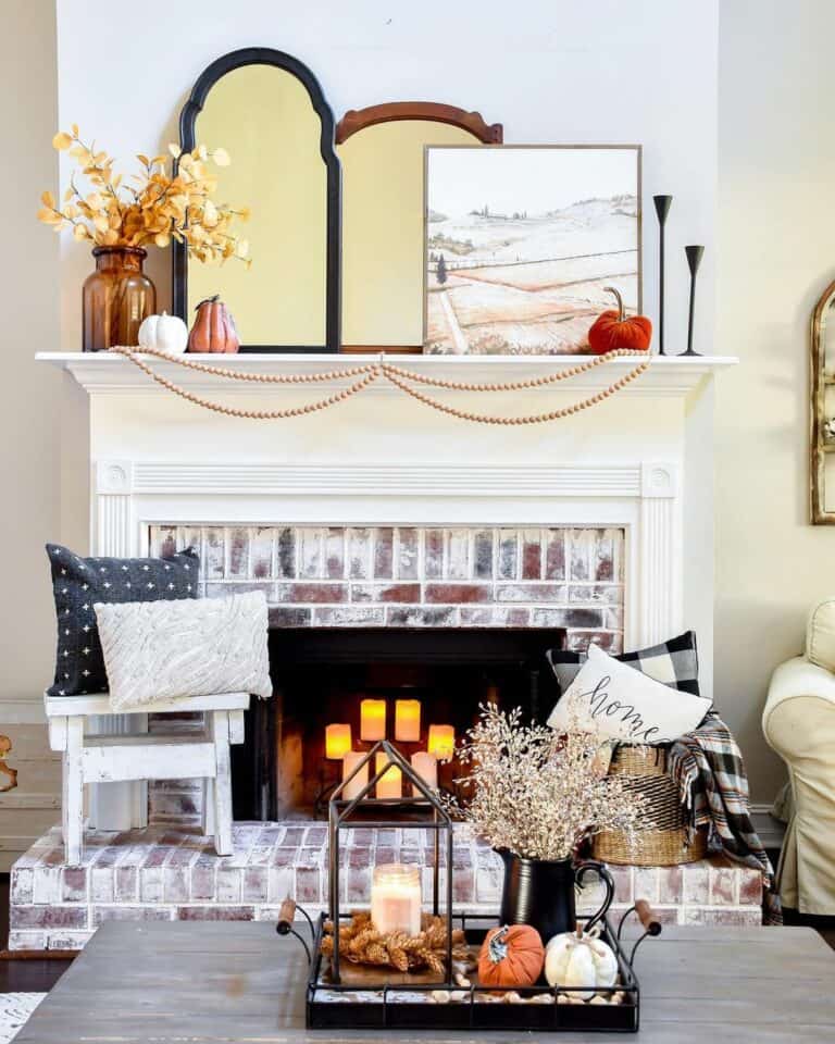 Fall Inspiration for Fireplace Mantel