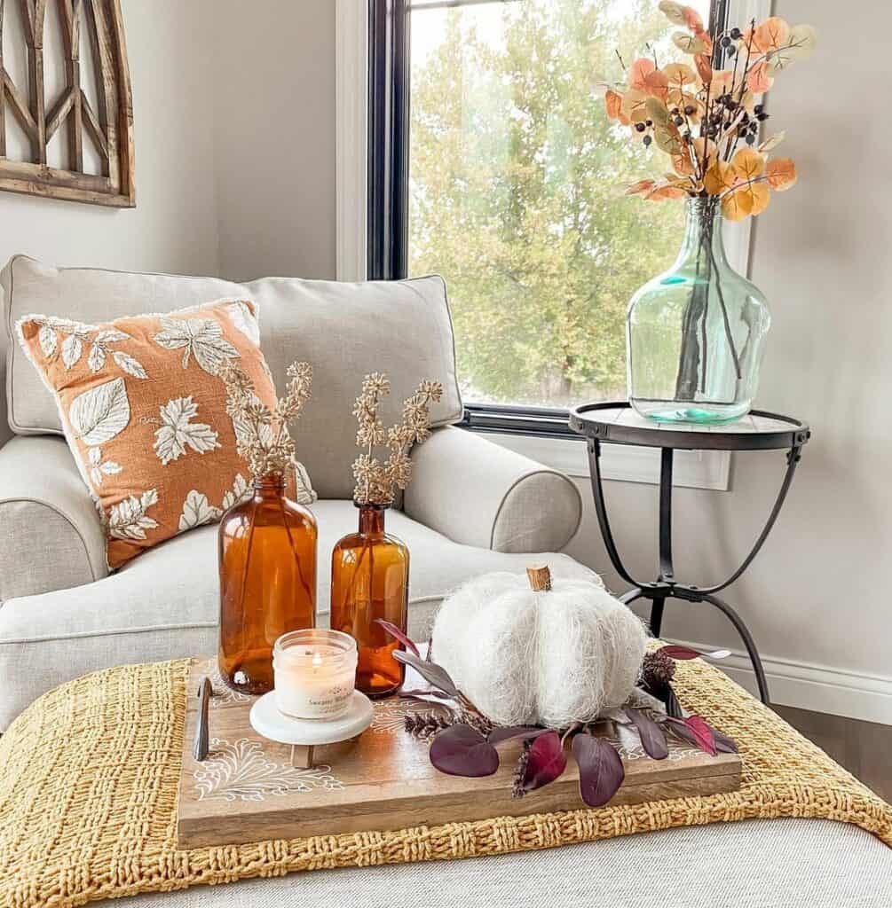 Fall Styling for Living Room Nook