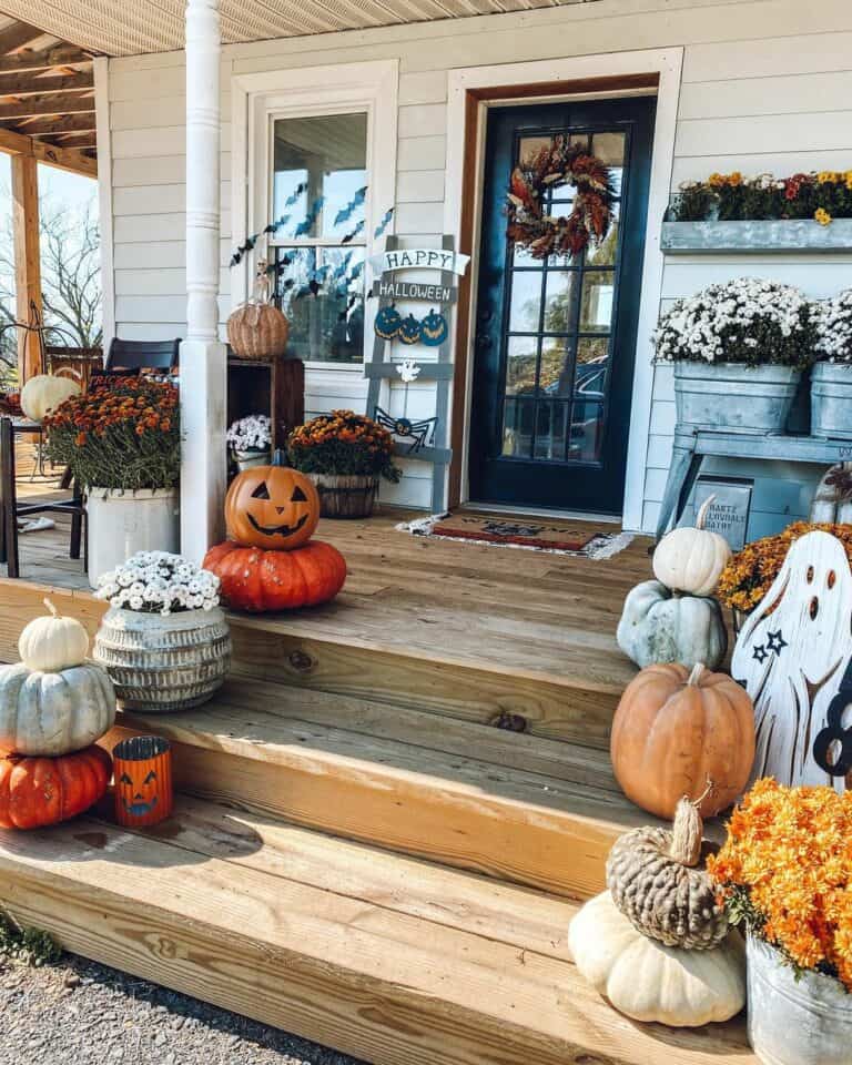 Farmhouse Halloween Pumpkin Décor
