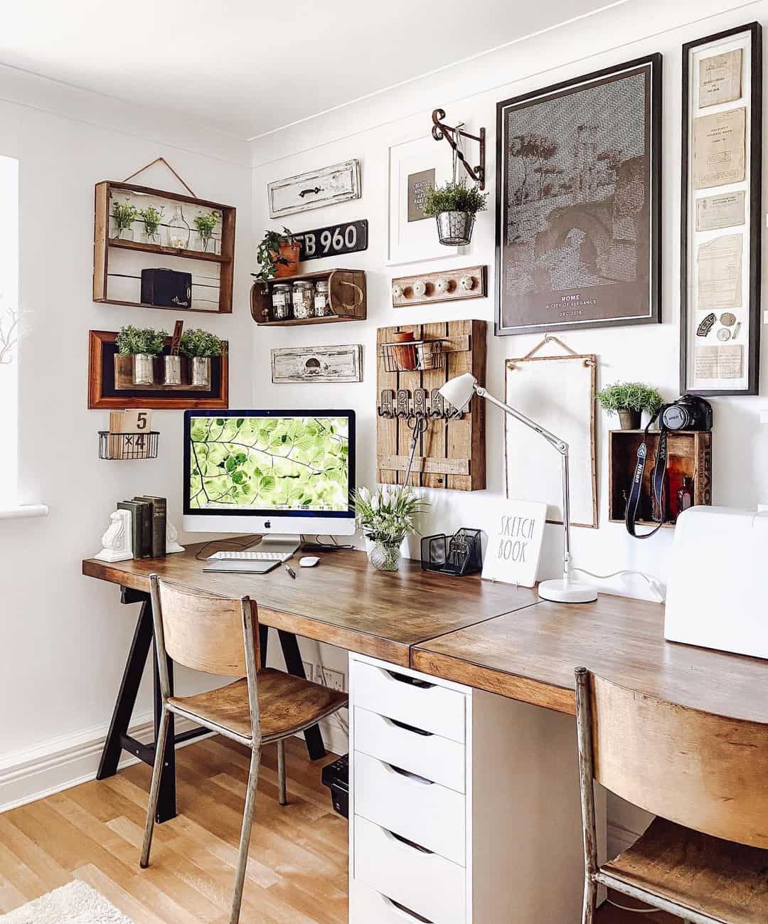 Farmhouse Wall Décor Above Wooden Desks Soul & Lane