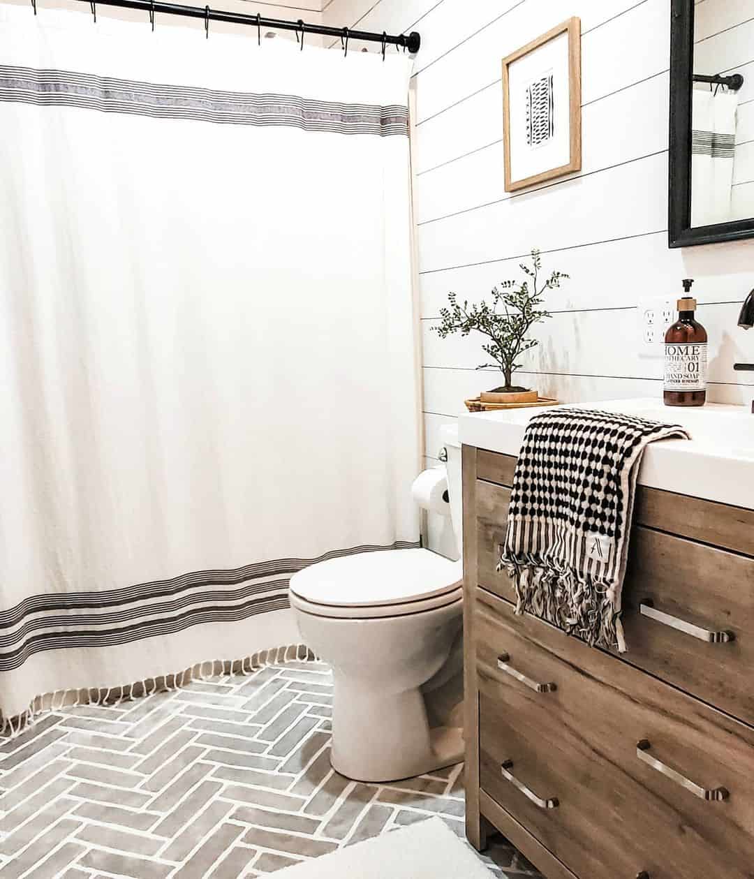 25 Herringbone Tiles Bathroom Ideas to Sprinkle Personality