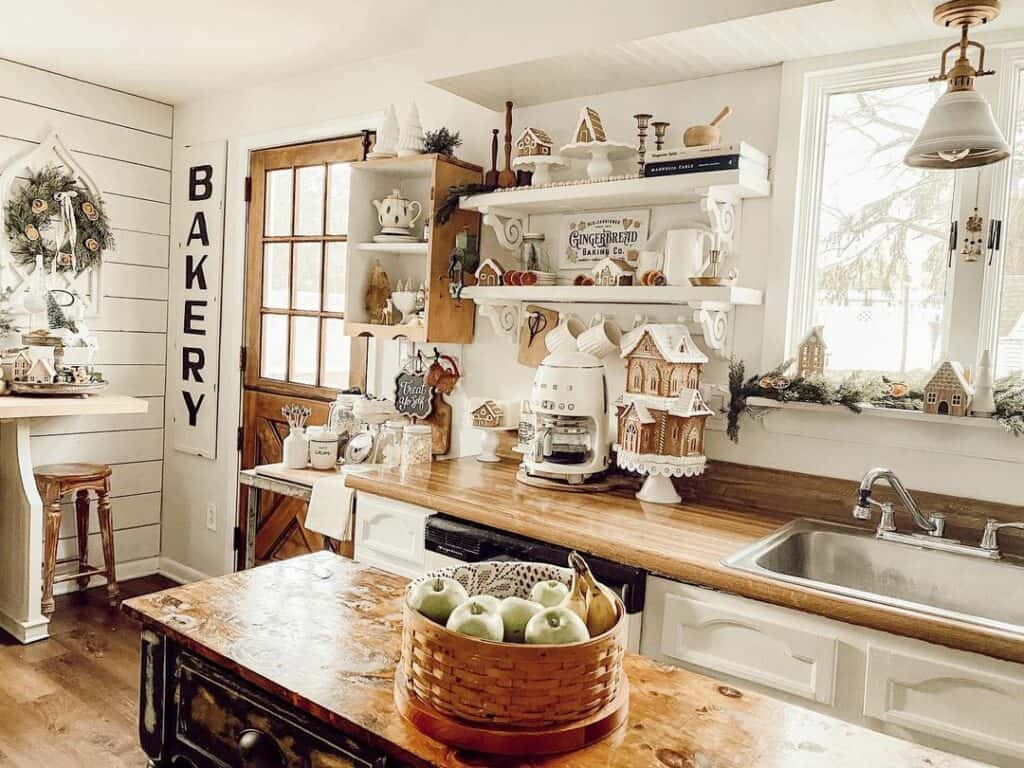 Festive Decorations With Wooden Kitchen Accents Soul & Lane