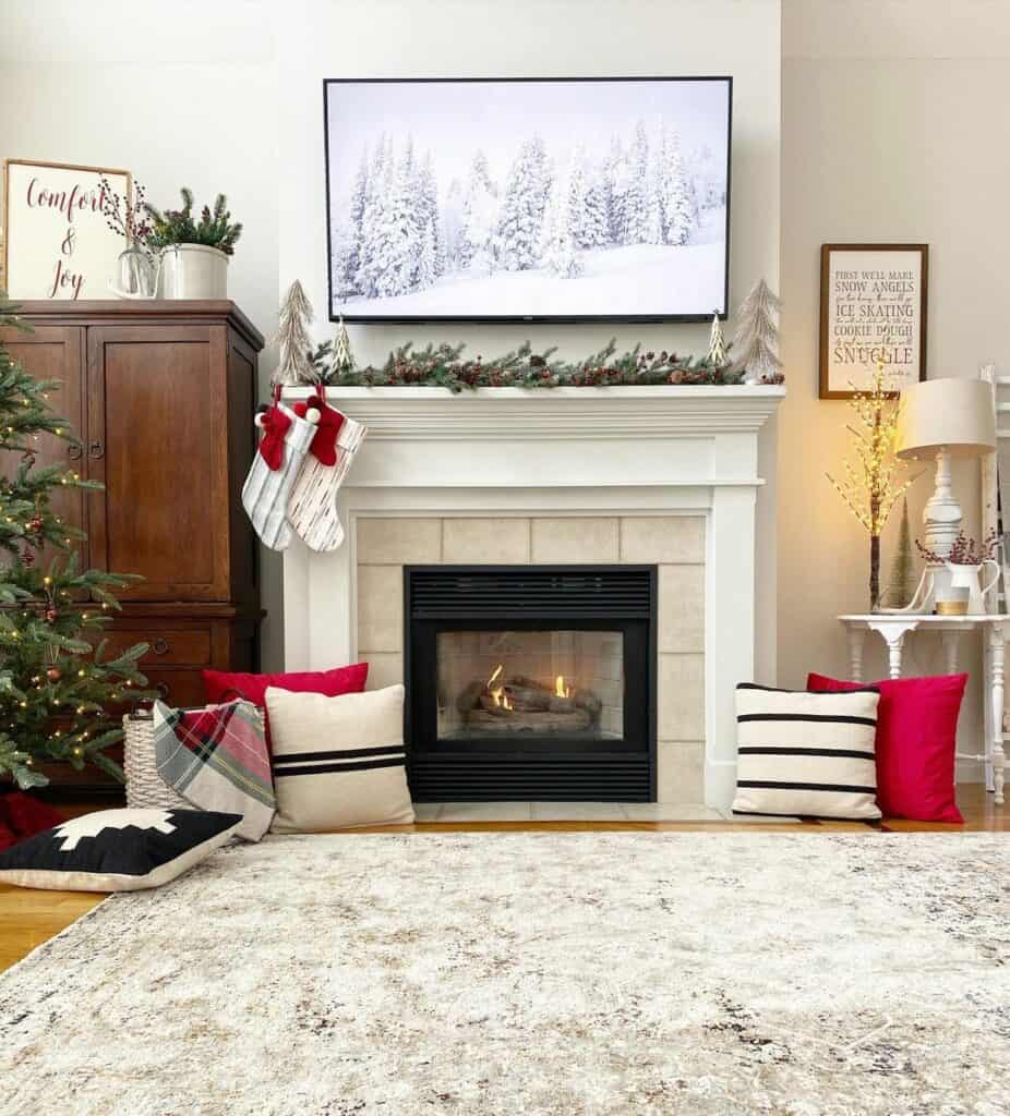 Festive and Modern Living Room