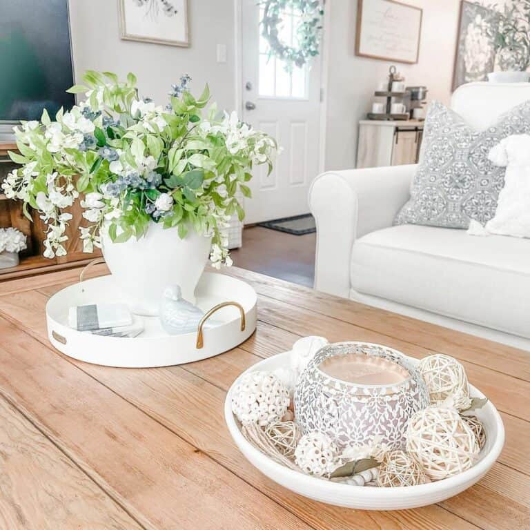 Floral Accents for Coffee Table Styling