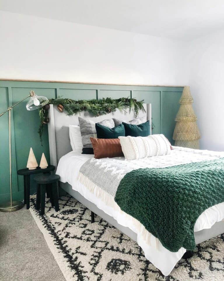 Forest Green Festive Bedroom
