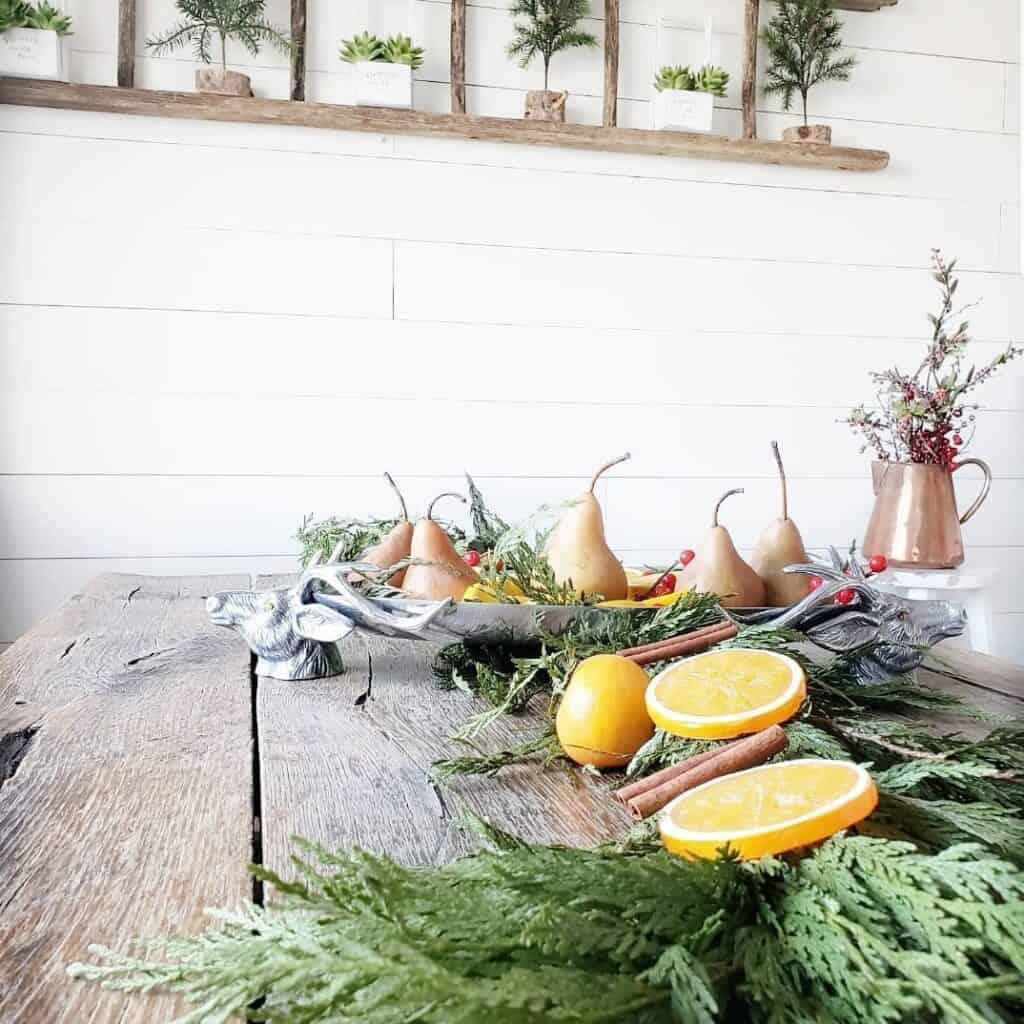 Fragrant Orange Garland With Christmas Pine Boughs Soul & Lane
