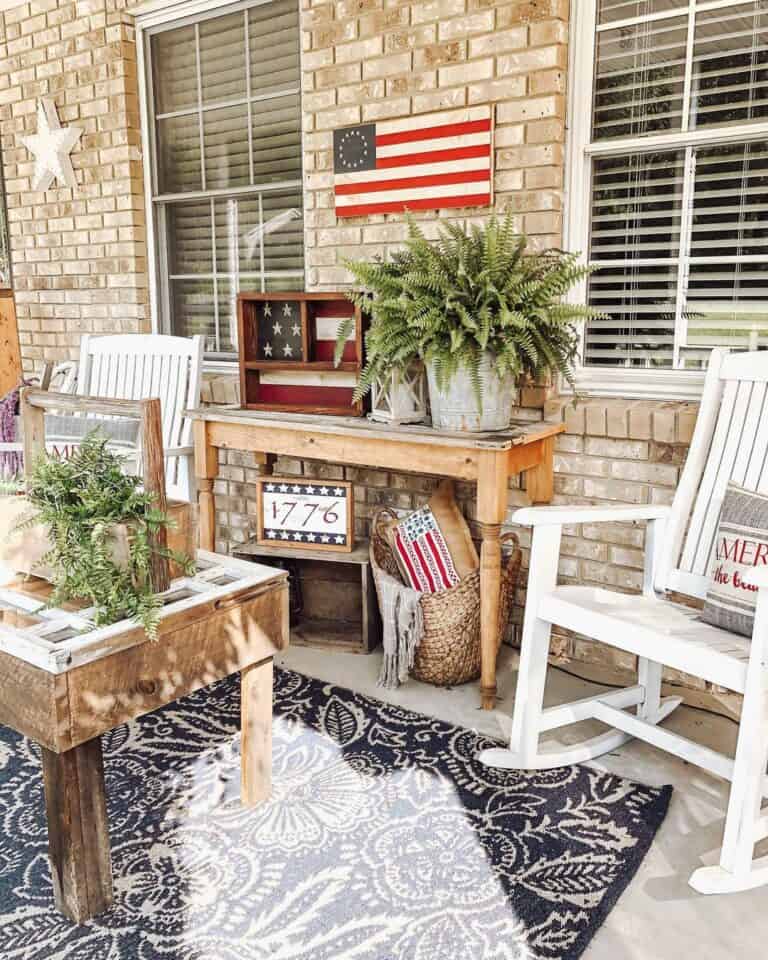 Front Porch Flag Décor