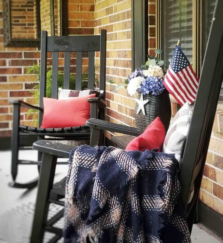Front Porch Rocking Chairs With Red