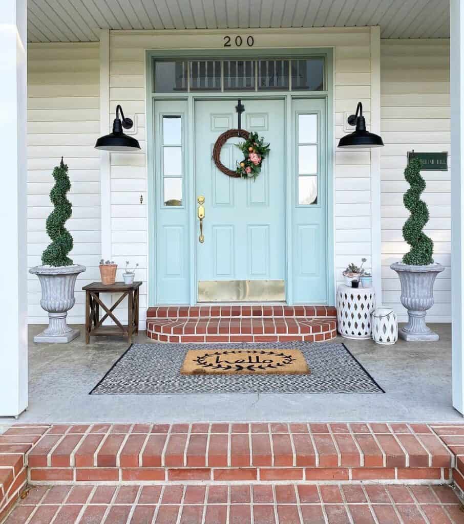 Front Porch With Green Accents