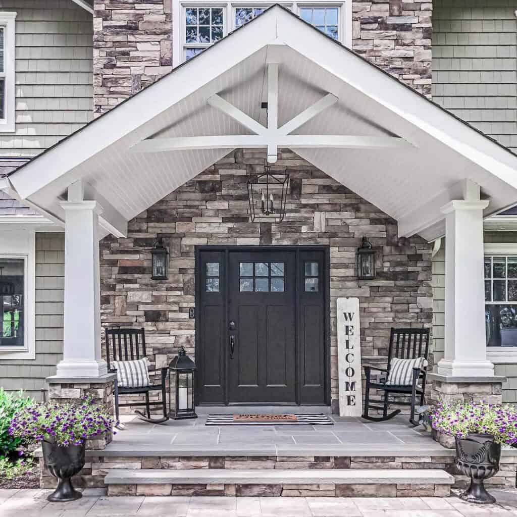 Front Porch With Stone Exterior