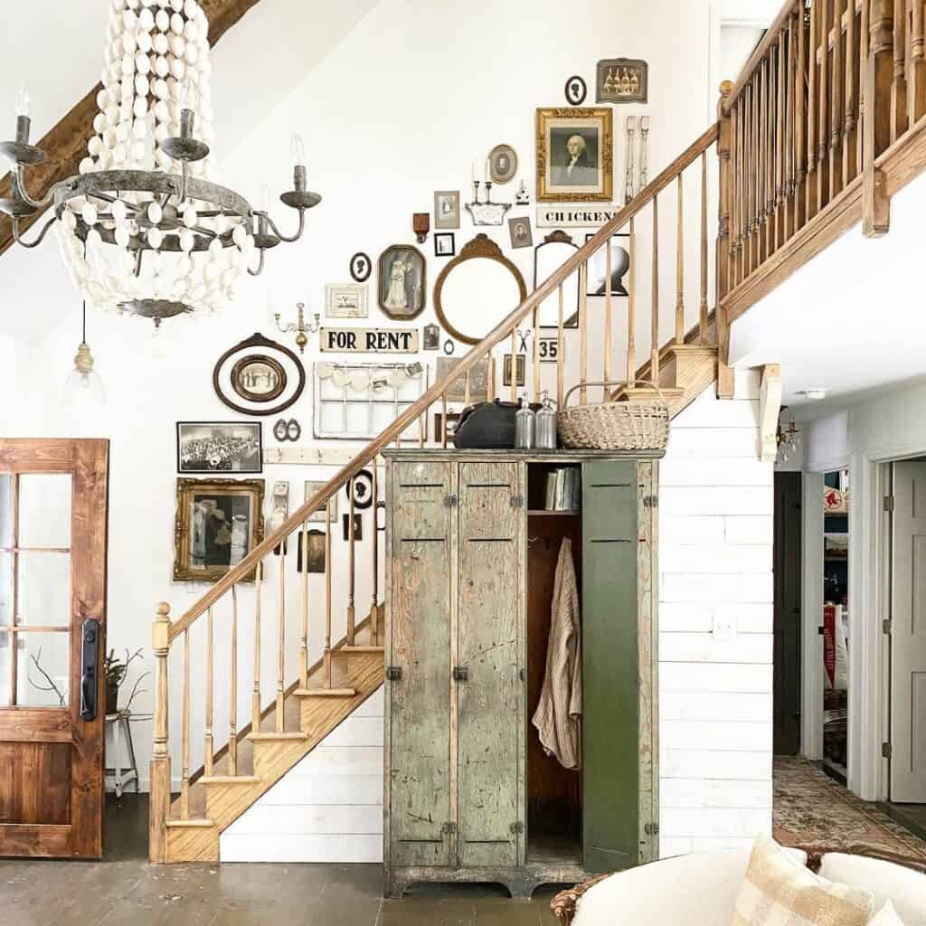 Gallery Wall Ideas for a Farmhouse Stairwell