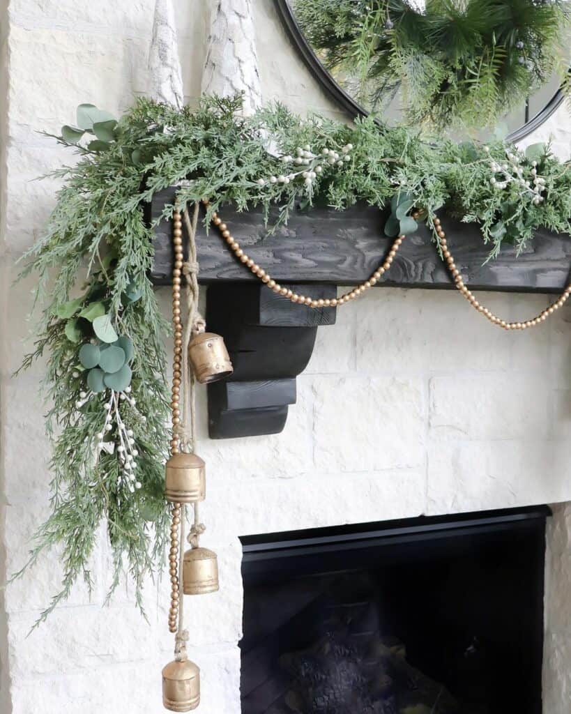 Gold Christmas Bell Mantel Décor