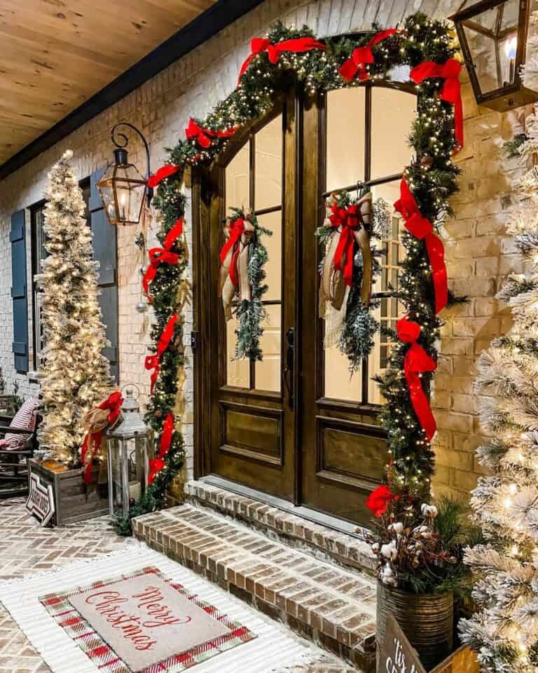 Gorgeous Front Porch With Vibrant Festive Décor