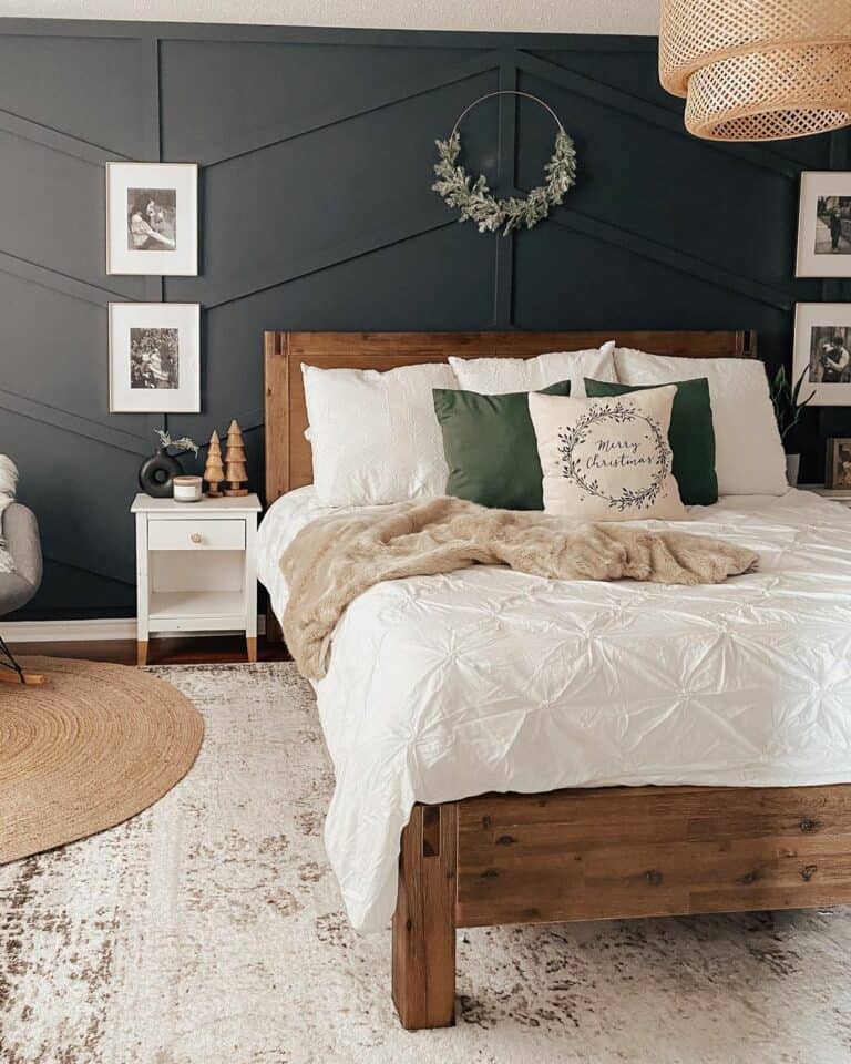 Gray and Green Earth Tone Colors for Bedroom