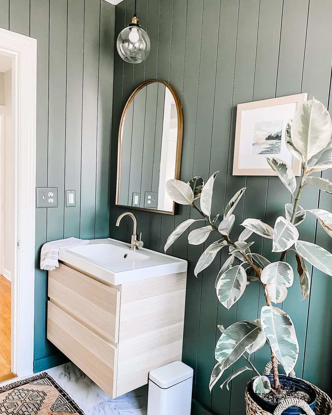 Green Bathroom Vertical Shiplap Wall Soul & Lane