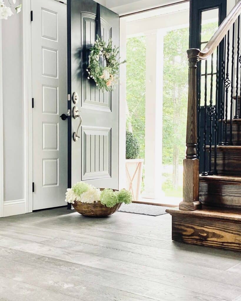 Grey Wood Flooring Inspiration for a Grey and White-themed Home