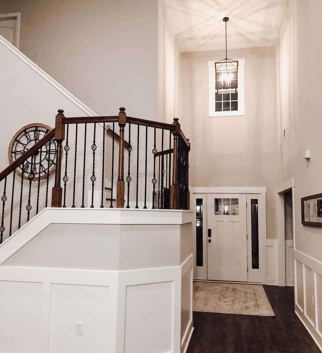 High Ceiling Chandelier in Entryway Soul & Lane