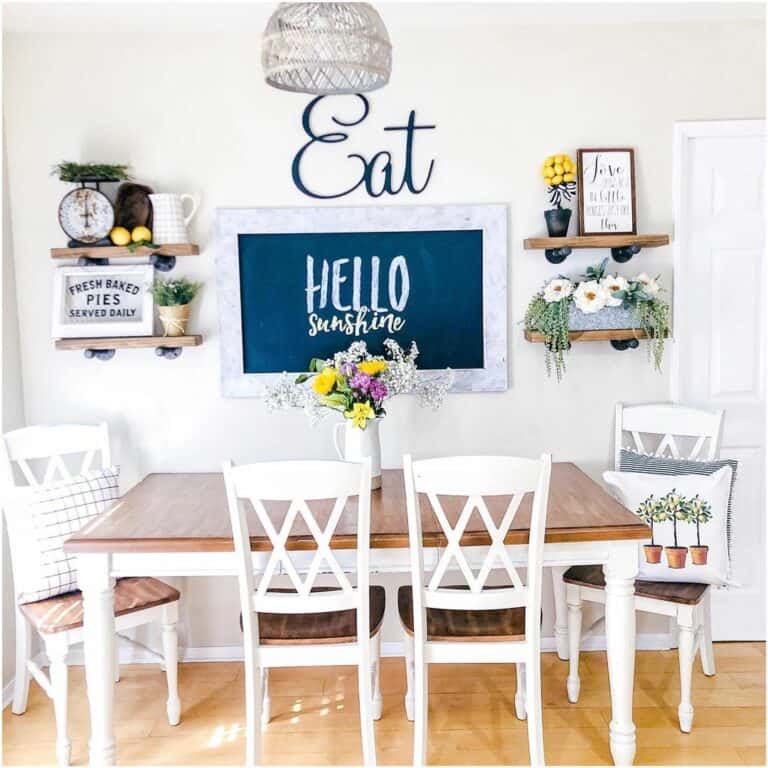 Hints of Summer in Farmhouse Kitchen