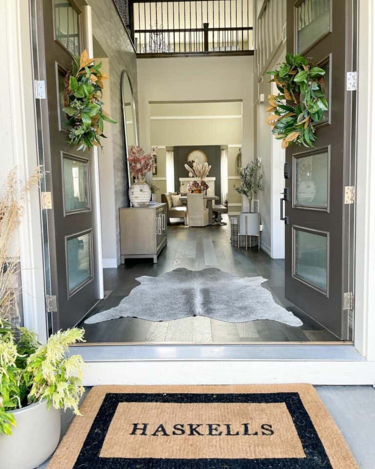 How to Style Dark Grey Wood Flooring for an Entry - Soul & Lane