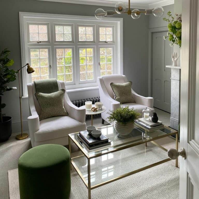 Inviting Home Office With White Cove Trim