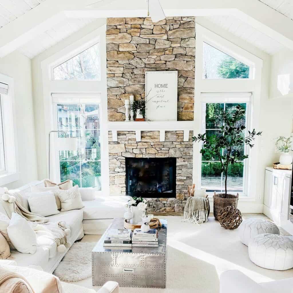 30 Stunning Modern Country Cottage Living Room Ideas