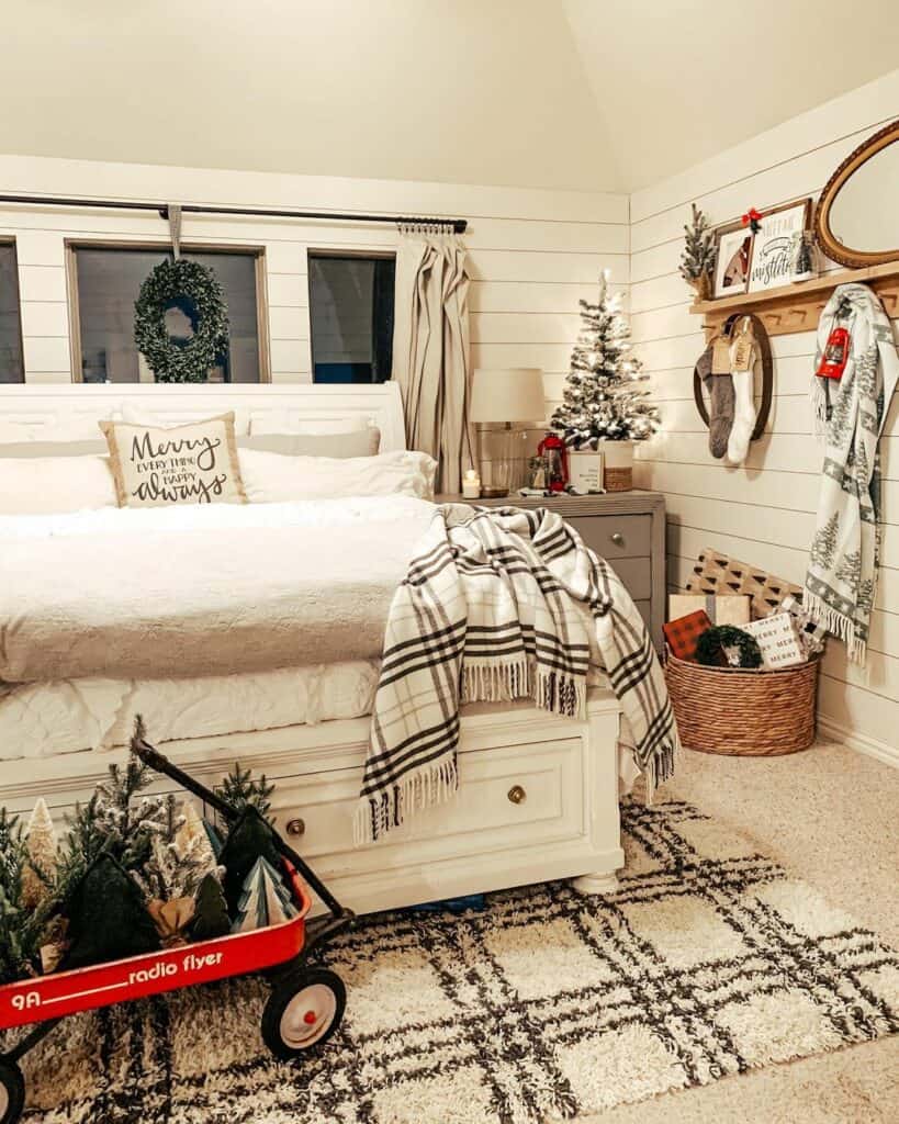 King-sized Bed Surrounded by Seasonal Décor