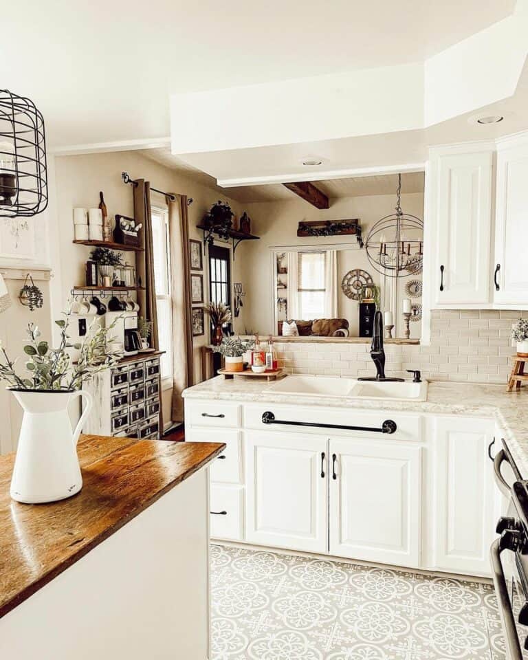 Kitchen Half-wall With Living Room View