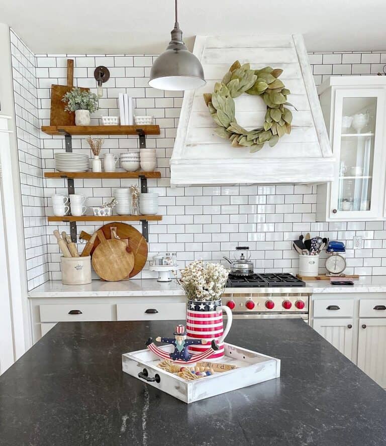 Kitchen With 4th of July Decorations