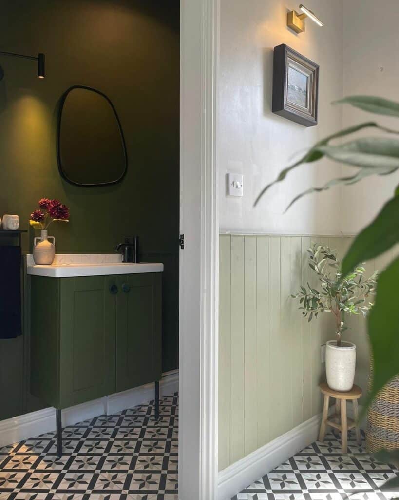 Light Olive Green Hallway Shiplap Wall Soul & Lane