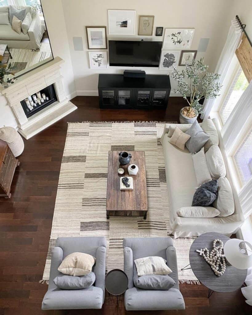 Living Room Layout With Awkward Corner Fireplace