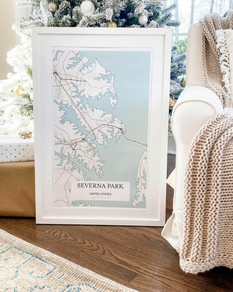 Map Print for Lounge