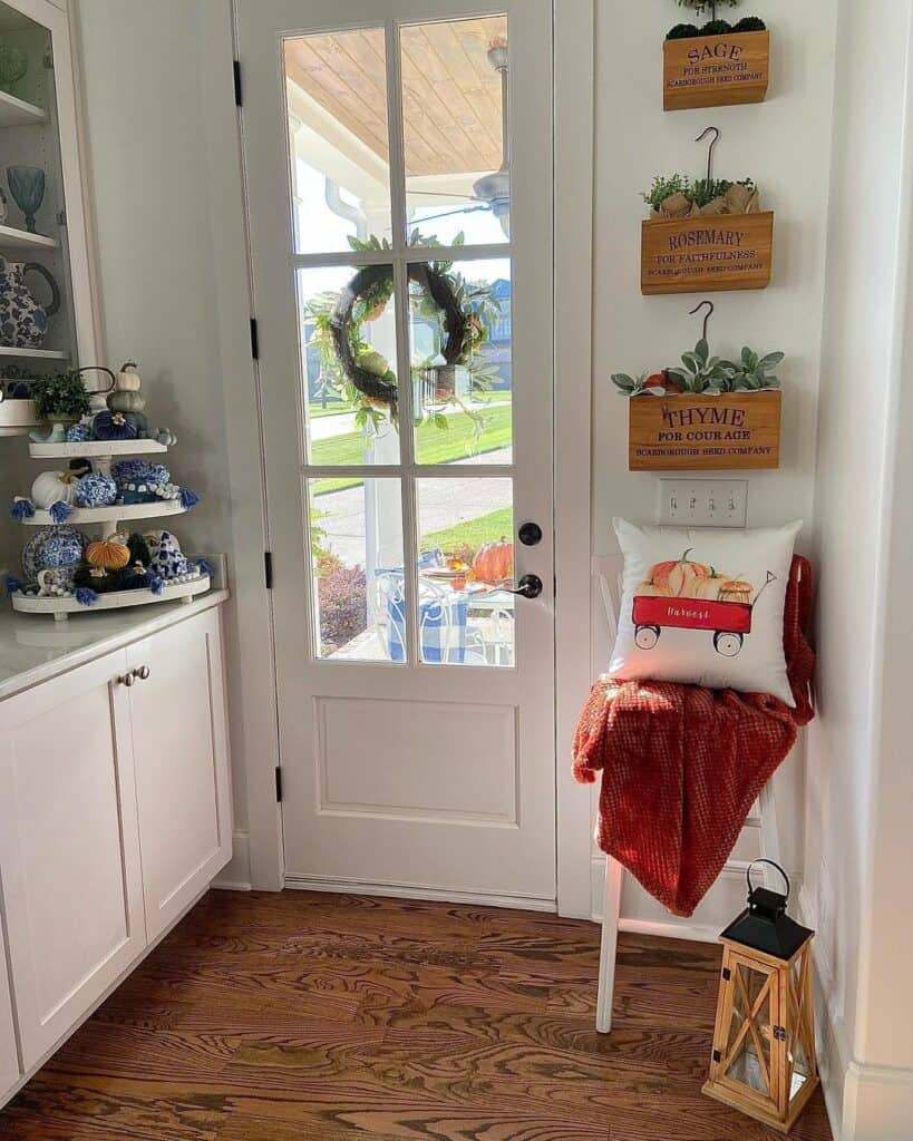 Maple Wood Flooring for a Mudroom Entry