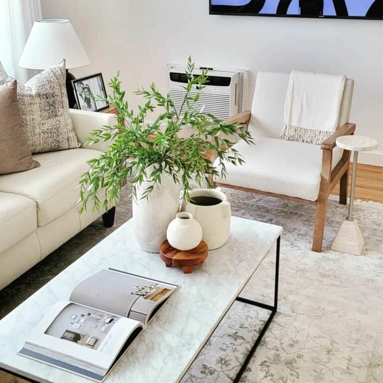 Marble Coffee Table With Modern Styling