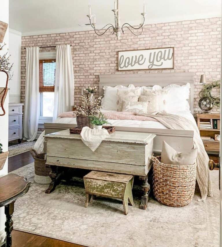 Master Bedroom With Romantic Artwork