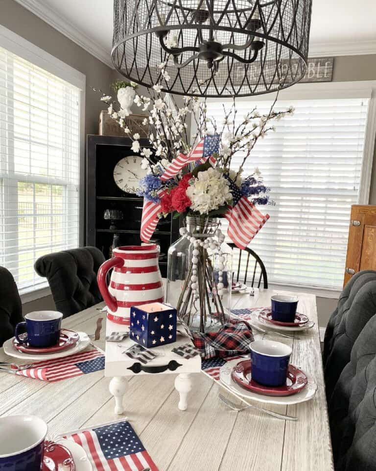 Memorial Day Tablescape With Patriotic Accents