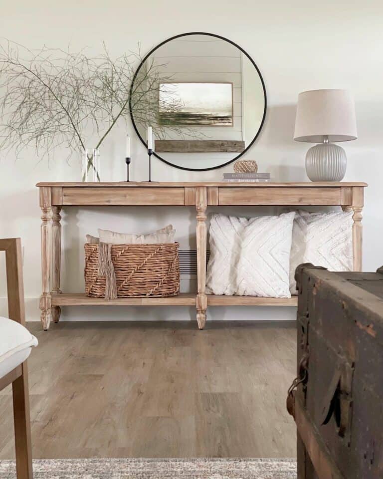 Modern Console Table With Natural Elements