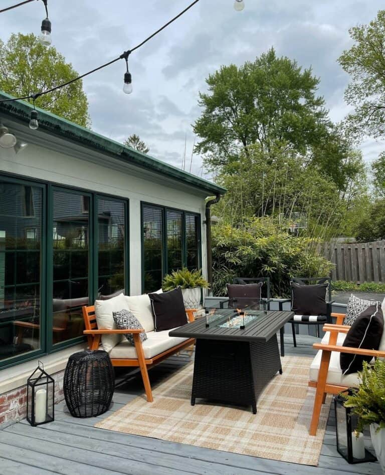 Modern Deck Decorations With Auburn Outdoor Furniture