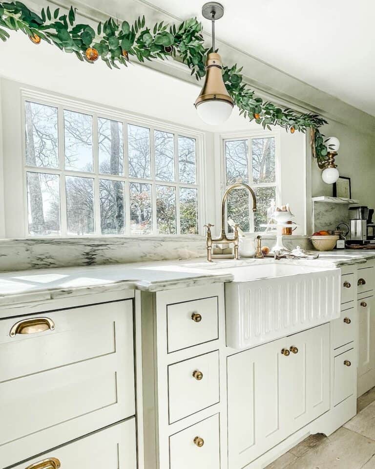 Modern Farmhouse Kitchen With Large Window