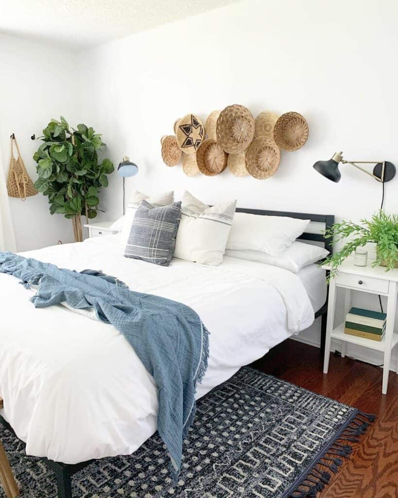 Modern Blue And Brown Bedroom