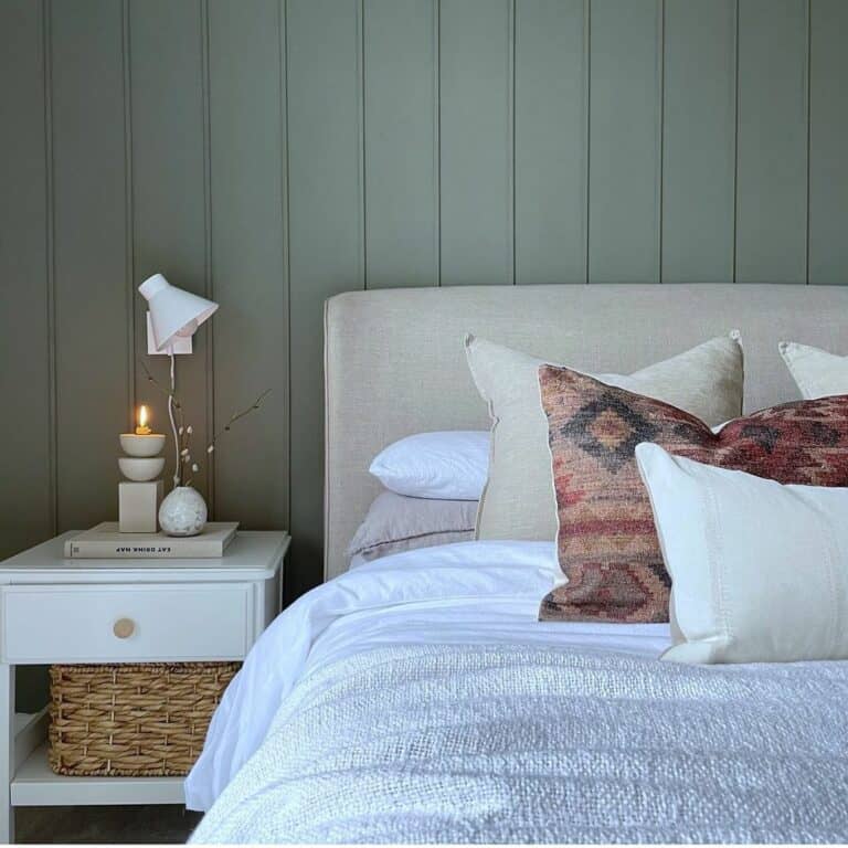 Modern Guest Bedroom With Contemporary Panelling