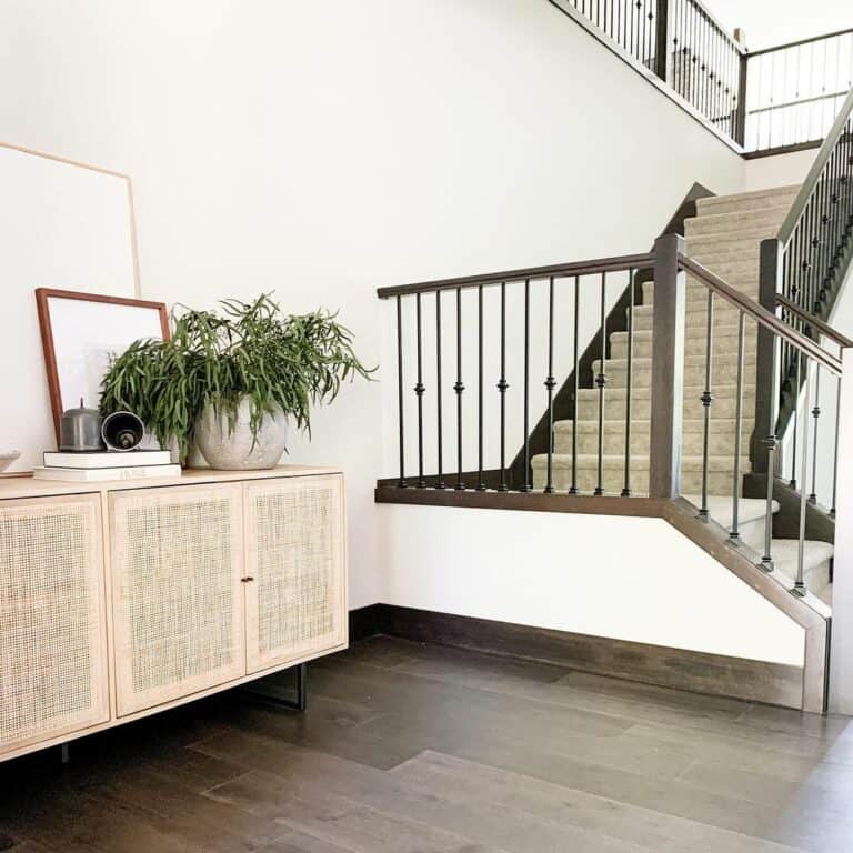 Modern Home With Dark Brown Staircase