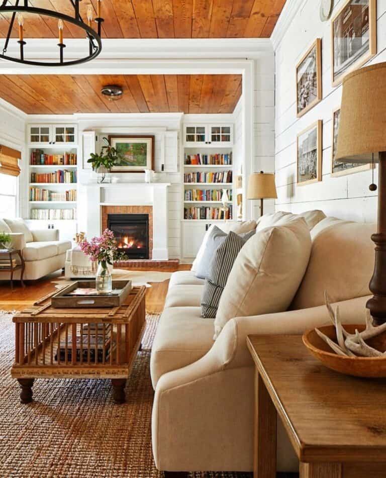 Modern Living Room With Wooden Elements